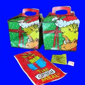 Grinch Themed Party Favor Boxes - Green and Red